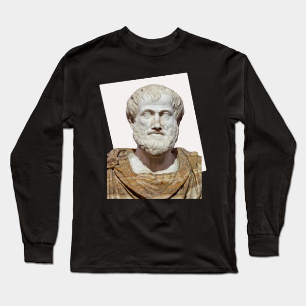 Aristotle Portrait With Rectangle Long Sleeve T-Shirt by isstgeschichte